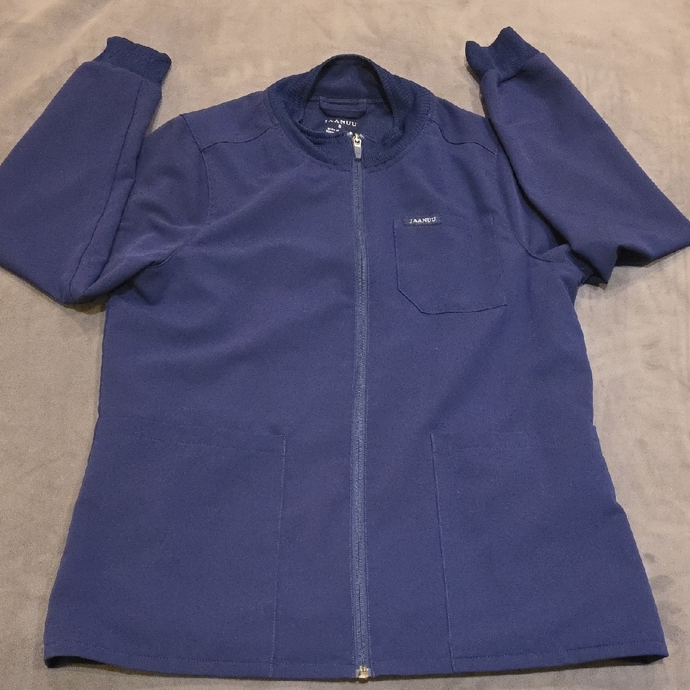 Jaanuu Navy Scrub Zip Jacket